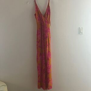 TED BAKER Jumpsuits Women Sleeveless Floral cross neck SIZE 3 zip open back